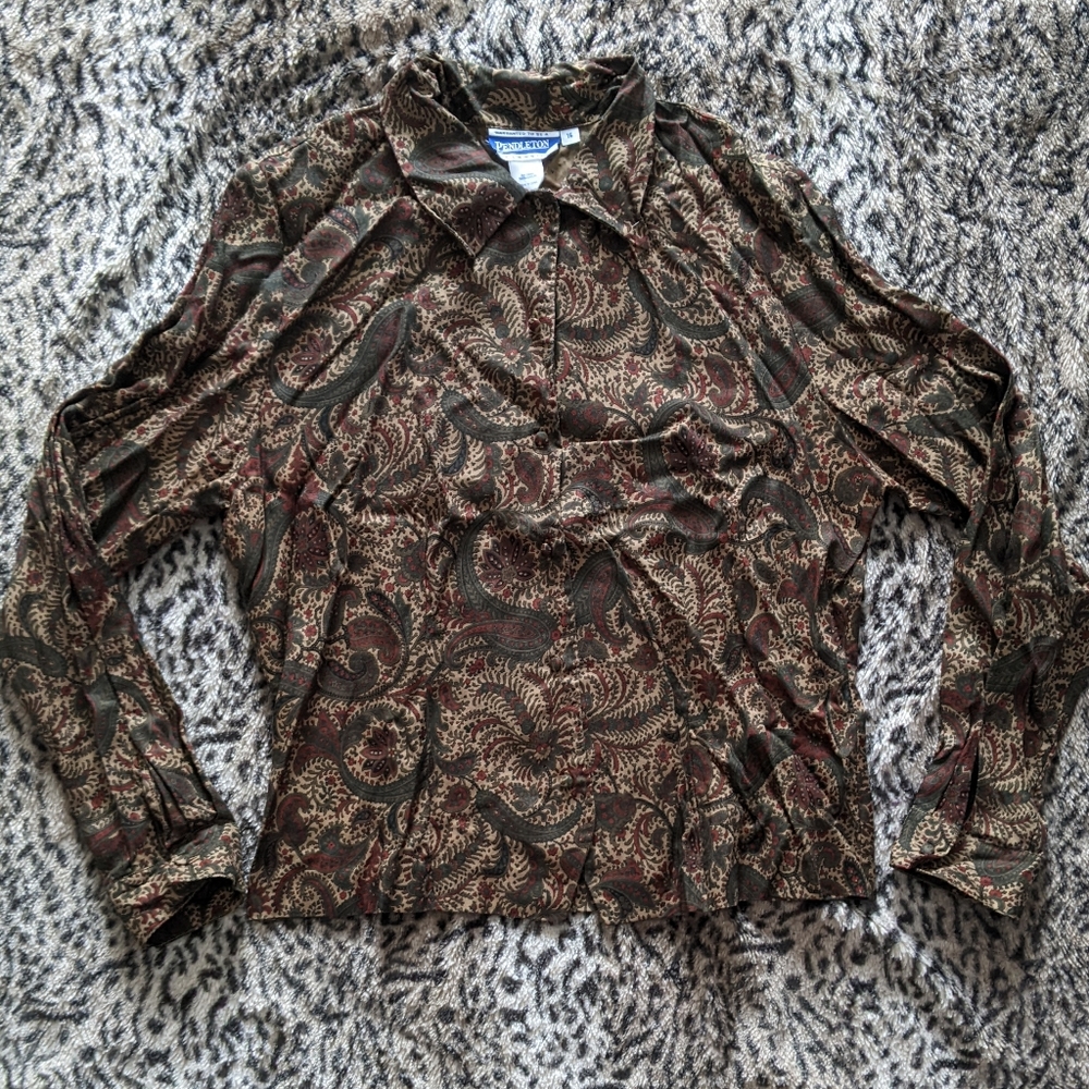 Vintage Paisley Blouse